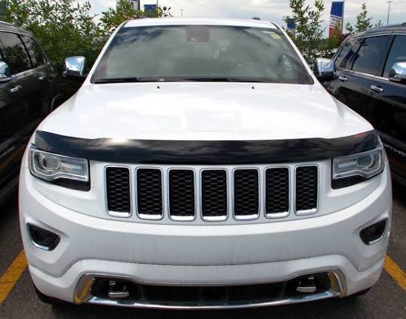 Husky Liners Hood Protector Fits 2011-2021 Jeep Grand Cherokee, Excludes SRT, High Profile/Bug Shield -1 pc.,Smoke 2815073