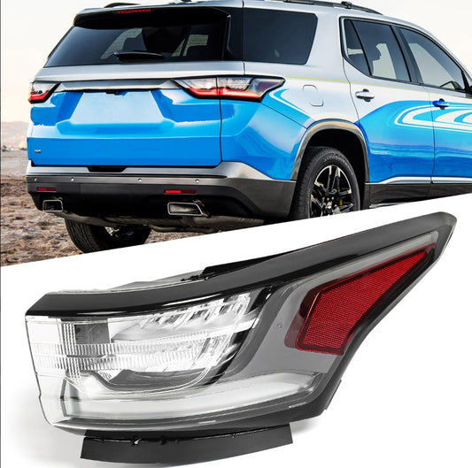 Huray Right LED Outer Tail Light Fit for Chevy Traverse 2018-2021, RH Taillight v/Redline Pkg OE Style Tail lamp Rear Brake Lamp Replacement for 84618035 GM2805131 Passenger Side