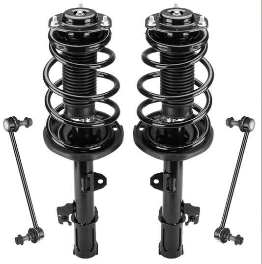 Front Strut Assembly & Sway Bar Links for 2008-2011 Toyota Highlander 3.5L FWD Only, Shock Absorbers Replace 172484172483 4PCS
